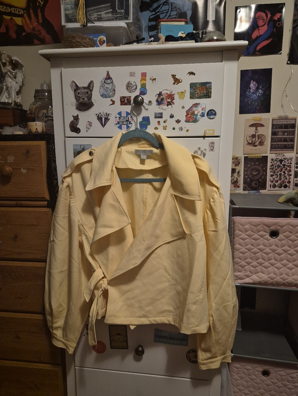 Ryegrass Yellow Tie Moto Wrap Jacket